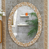 Meaka/茗嘉 欧式卫生间艺术镜框/仿古装饰美容镜浴室水银镜