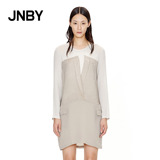 JNBY/江南布衣女式拼接假两件中长款衬衫5E61154