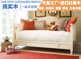 定制厂家直销美中欧式简约风格白色实木橡胶木拖床沙发储物功能床