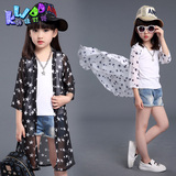 2016咔哇叮咚夏季韩版女童单排扣外套常规大童B类新款普通外套