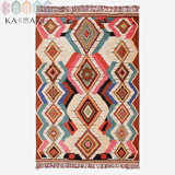 卡昂kilim波西米亚北欧欧美几何羊毛设计图案客厅卧室设计师地毯