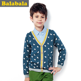 巴拉巴拉童装男童毛衣中大童毛衣针织衫2015年儿童秋装套头假两件