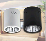 明装圆形筒灯2.5寸3寸4寸5寸6寸8吊杆桶型明装射灯罩外壳罩黑白