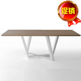 新品艺术品质框架结构原木美式组装大师长方形多功能乡村设计餐桌