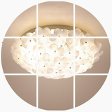 客厅田园灯具白炽灯个性花形现代简约玻璃吸顶灯房间3年吸顶灯