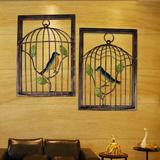 铁艺鸟笼客厅书房背景墙壁饰复古怀旧3D立体鸟笼装饰挂件创意相框