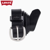 Levi's李维斯春夏季女士Logo黑色针扣真皮腰带皮带77135-0737