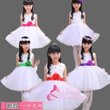 六一儿童演出服礼服女童蓬蓬裙白色纱裙公主裙小主持幼儿舞蹈服装