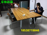 郑州钢木现代桌简约电脑大班台会客洽谈桌办公室会议桌可定制