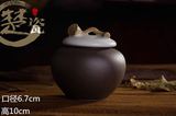 景德镇 茶具 陶瓷茶叶罐 储物罐 密封盖缸 莲蓬创意典雅简约