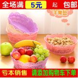 塑料水果沥水淘米菜篮厨房双层收纳零食加厚托盘水果篮果盆果盘