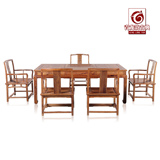 中式红木功夫泡茶桌椅组合 刺猬紫檀仿古带柜实木大茶台茶几方桌