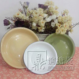 老式搪瓷盘子怀旧素色搪瓷碟 主题餐厅搪瓷小吃碟14-22cm