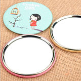 韩国甜美化妆镜可爱卡通便携小镜子随身镜淘宝小礼品批发小圆镜子