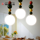 侯歌北欧简约创意圆球玻璃吊灯现代宜家餐厅客厅卧室个性单头吊灯