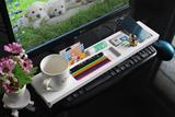 创意DIY木塑隔板电脑键盘整理置物架办公桌面收纳架多功能书架台
