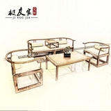 新中式复古实木客厅沙发组合小户型日式简约仿古禅意沙发明清家具