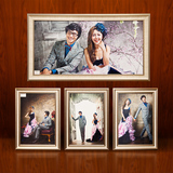 高端婚纱照大相框挂墙欧式实木结婚照片放大婚纱框画框油画框定做