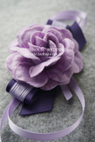 IDE婚庆婚礼结婚用品 韩式高端深紫色新娘伴娘姐妹手腕花姊妹胸花