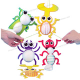 科技小制作 儿童幼儿园科学摩擦力物理实验材料科普玩具 拉线昆虫