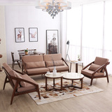 现代北欧全实木布艺沙发椅组合水曲柳高端实木特色沙发简约小户型