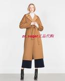 现货S【特价】ZARA正品代购 新款女装 手工羊毛大衣   7522/254