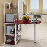 秋燕创意厨房微波炉置物架厨房用品多功能收纳架落地多层微波炉架