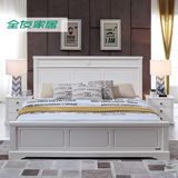 全友家私床 欧式双人床现代卧室板式床家具1.5/1.8米新品120612
