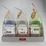 可批发 德国原装NUK耐高温宽口玻璃奶瓶 120ml 防胀气设计