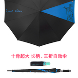 10骨雨伞长柄自动伞双人男士女学生超大韩国版三人商务创意晴雨伞