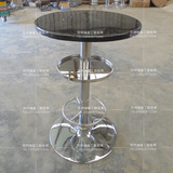 瑞皇家具厂家定制ktv酒吧吧台不锈钢钢化玻璃台面大理石吧台桌
