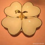 日本代购 MIKIMOTO御木本 珍珠首饰托盘 展示架 四叶草陶瓷款