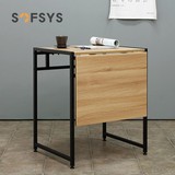 SOFSYS舒福思单双人餐桌折叠桌伸缩桌钢木小户型餐桌子WT026-1