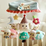 韩国angel婴儿手工diy羊宝宝旋转音乐床铃毛绒床挂转铃玩具材料包