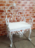 欧式铁艺椅子 白色 单人户外椅子 阳台沙发椅子 庭院休闲椅子