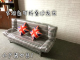 韩式田园宜家简约现代小户型双人折叠布艺沙发床 租房两用免拆洗