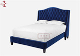 壹次方正品美式欧式软床宝蓝色床软包床布艺床双人床婚床现货特价