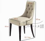 欧式实木餐椅新古典椅子白色田园餐椅美式书桌椅扶手椅酒店客厅椅