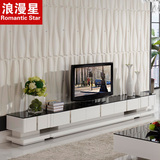 简约现代钢化玻璃 黑白烤漆家具 奢华电视柜817#电视柜