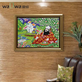 墙蛙高原荷塘画室 唐卡掐丝画 六长寿 来自青藏高原的装饰画