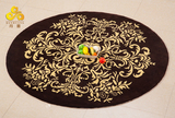 丹凰 进口100%纯羊毛地毯圆形地毯客厅茶几地毯办公地毯欧式M-868