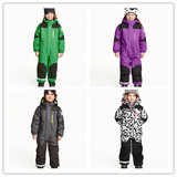 特价款滑雪服套装儿童连体滑雪服加厚保暖防水抗风耐磨专柜品质