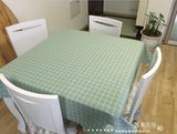【雪洋】宜家地中海茶几格子餐桌桌布布艺长方形桌布会议办公书桌