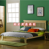 实木床双人 婚床承认床1.8米储物床 松木床卧室家具床田园简约床