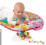 playgro 多功能婴儿推车挂件玩具河马车床挂带安全镜响BB器 床挂