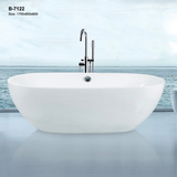 1.7米独立式浴缸外贸水晶亚克力品牌椭圆形普通家庭用洗澡大浴盆