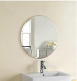欧式圆形镜子浴室镜洗手盆壁挂镜梳妆台镜防水镜卫生间镜子粘贴镜