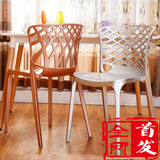 家用时尚餐椅现代简约休闲椅宜家塑料椅子加厚靠背椅凳子特价批发