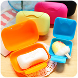 旅行必备创意香皂盒旅行便携皂盒塑料带盖肥皂盒DIY迷你手工皂盒