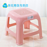 茶花塑料凳加厚小方凳子宝宝凳儿童凳小矮凳换鞋凳塑料凳子浴室凳